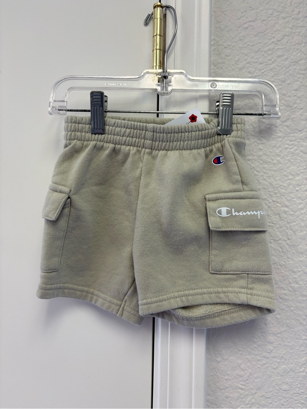 Champion Kids Light Beige Cargo Fleece Shorts